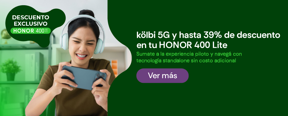kölbi 5G y descuento en tu HONOR 400 lite