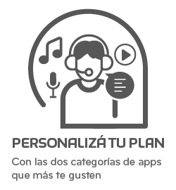 Personalizá tu plan con dos categorías de apps