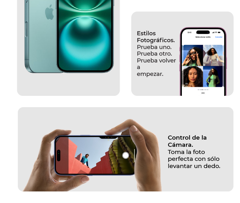 iPhone 16 con control de la cámara, toma la foto perfecta