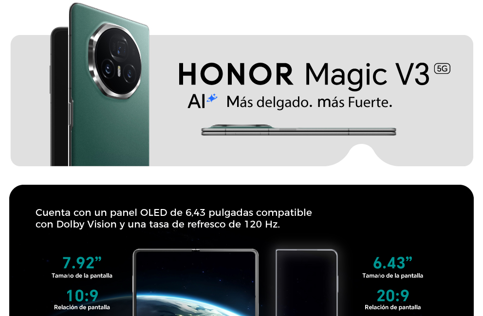 HONOR Magic V3 más delgado, más fuerte