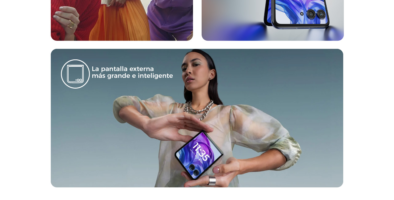 La pantalla externa más grande e inteligente