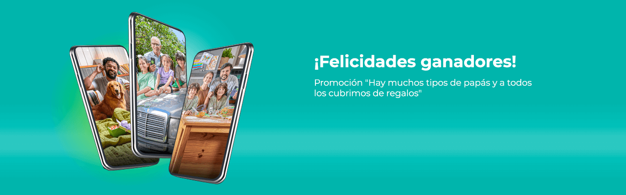Ganadores promoción "Hay muchos tipos de papás y a todos los cubrimos de regalo"