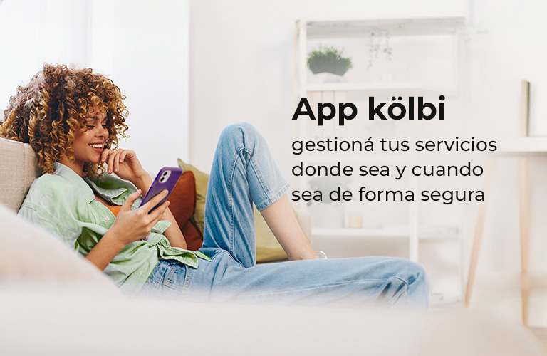 con la app kölbi hacé tus trámites 24/7 y 100% seguro, descargala y registrate fácil y rápido con tu perfil de redes sociales