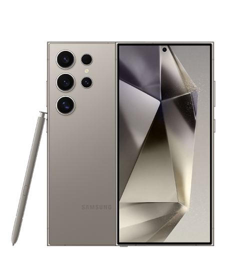 Galaxy S24 ultra vista frontal y trasera