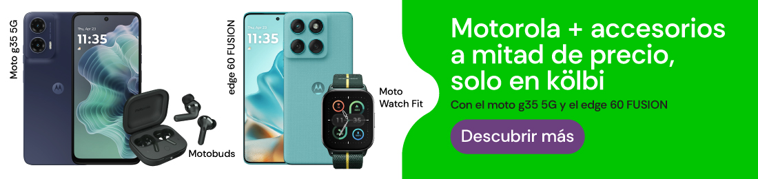 motorola + accesorios a mitad de precio, solo en kölbi