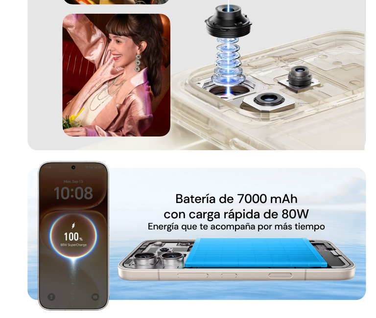 Batería de 7000 mAh con carga rápica de 80W