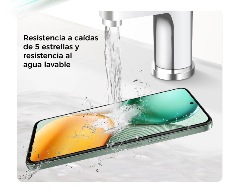 HONOR X7c Resistencia a caídas de 5 estrellas y resistencia al agua lavable