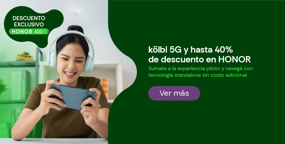 kölbi 5G y descuento en tu HONOR 400 lite