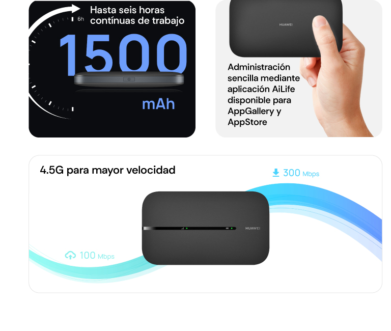 Hasta 6 horas contínuas de trabajo