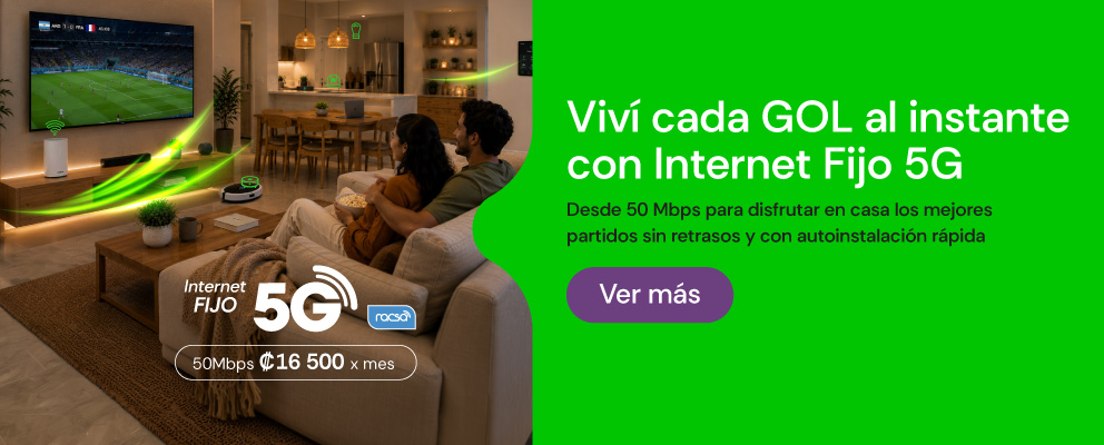 Viví cada GOL al instante con Internet Fijo 5G