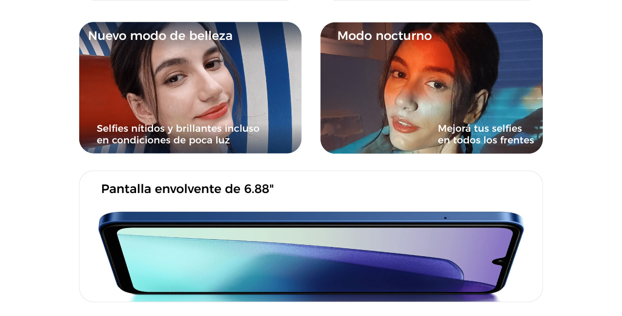 Pantalla envolvente de 6.88 pulgadas