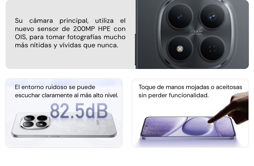 Su cámara principal, utiliza el nuevo sensor de 200MP HPE con OIS