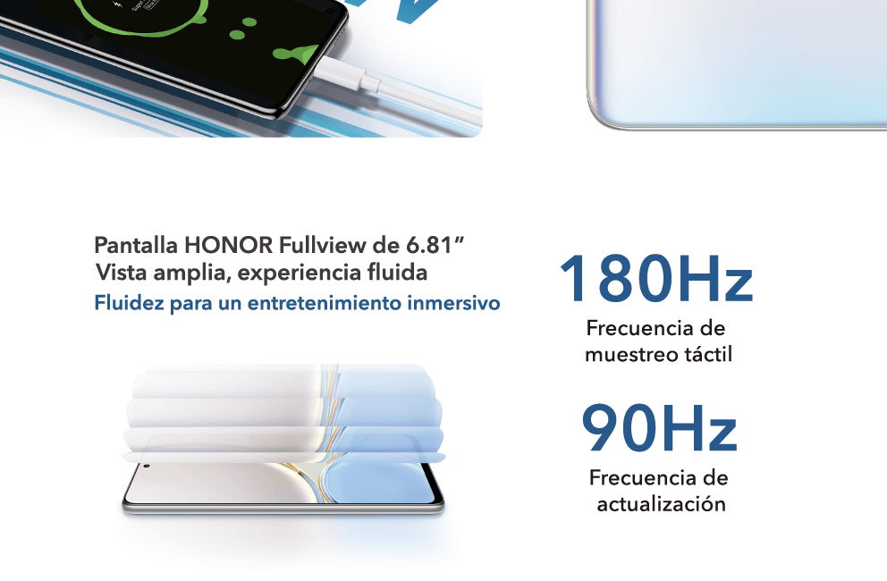 HONOR X9: memoria HONOR RAM Turbo 8+2GB, HONOR SuperCharge de 66W, pantalla HONOR FullView de 6.8”, cámara cuádruple de 64MP.