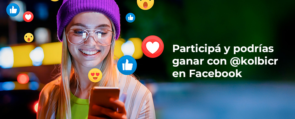 Participá y podrías ganar con kolbi.cr en Facebook