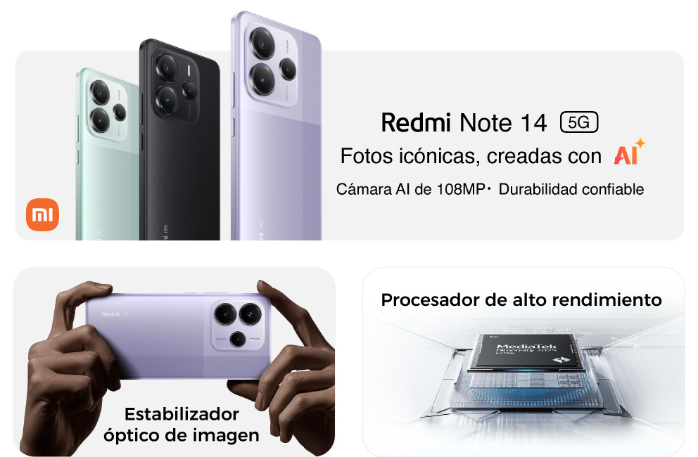 Redmi Note 14 5G: fotos icónicas creadas con AI, estabilizador óptico de imagen y procesador de alto rendicimiento