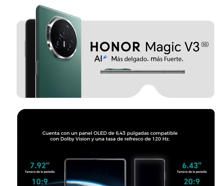 HONOR Magic V3 más delgado, más fuerte