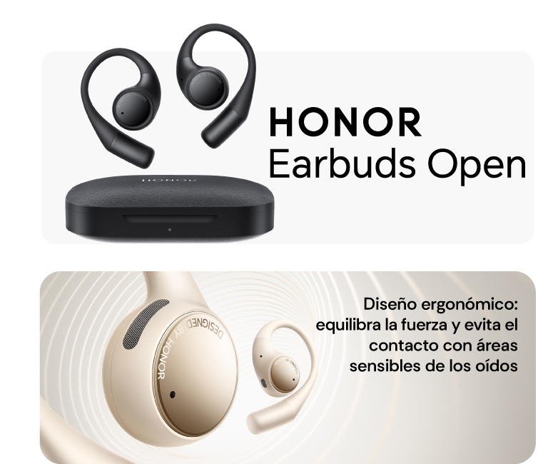 HONOR Earbuds Open diseño ergonómico