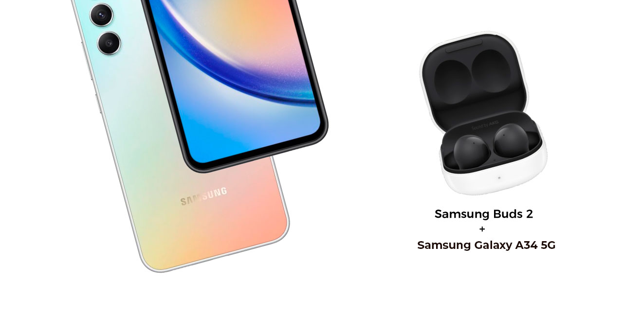 Combo Samsung Buds 2 + Samsung A34 5G