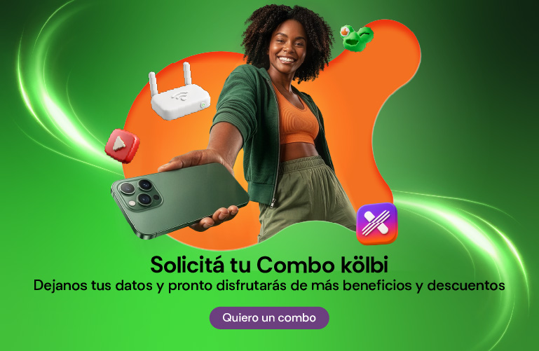 Solicitá tu combo kölbi, dejanos tus datos y pronto disfrutarás de más beneficios y descuentos