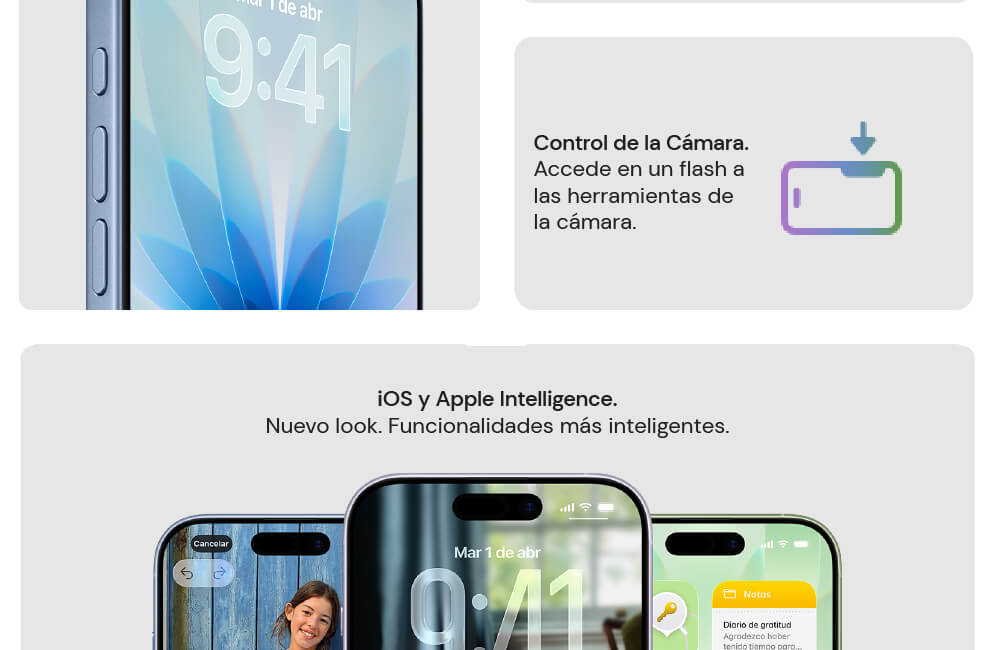 iPhone 17 con iOS y Apple Inteligence