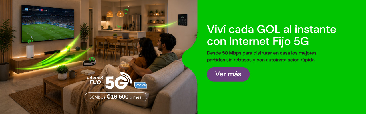 Viví cada GOL al instante con Internet Fijo 5G