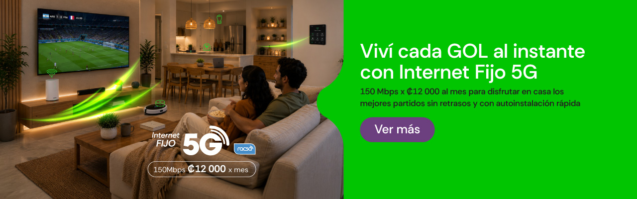 Viví cada GOL al instante con Internet Fijo 5G