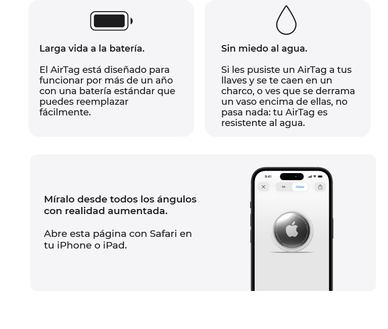 Bataria hasta 30 horas de audio con el estuche y hasta 5 con una sola carga