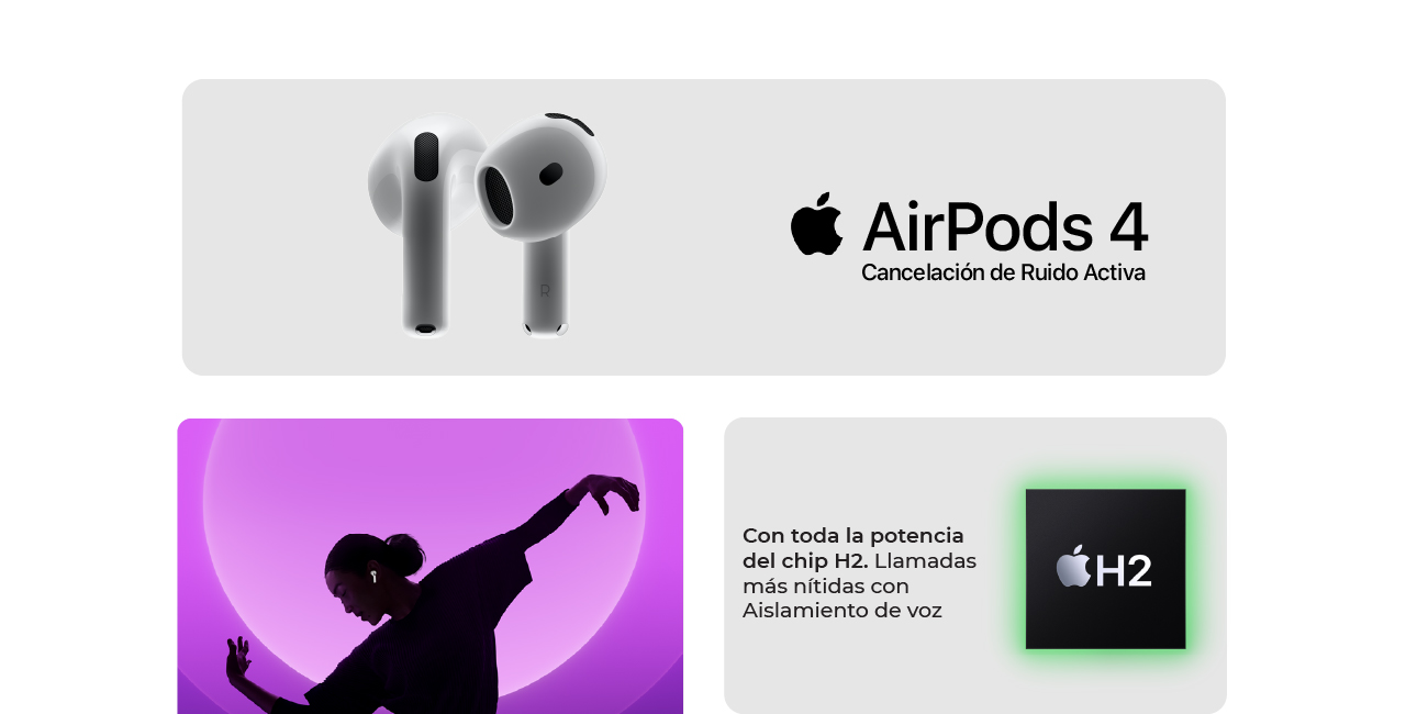AirPods 4 con audio espacial personalizado para un sonido envolvente