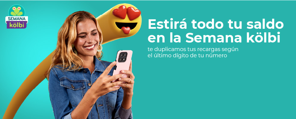 Recargá tu kölbi prepago! Con tus recargas mantenés tu servicio activo y disponibles para llamadas, mensajes y navegar en Internet. Recargar