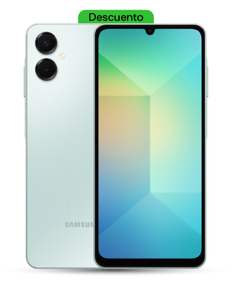 Galaxy A06 5G vista frontal y trasera