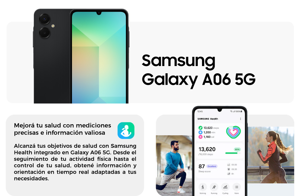 Samsung Galaxy A06 5G: mejorá tu salud con mediciones precisas e información valiosa