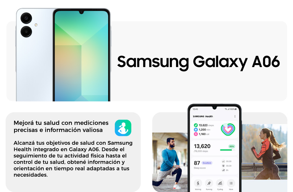 Samsung Galaxy A06: mejorá tu salud con mediciones precisas e información valiosa