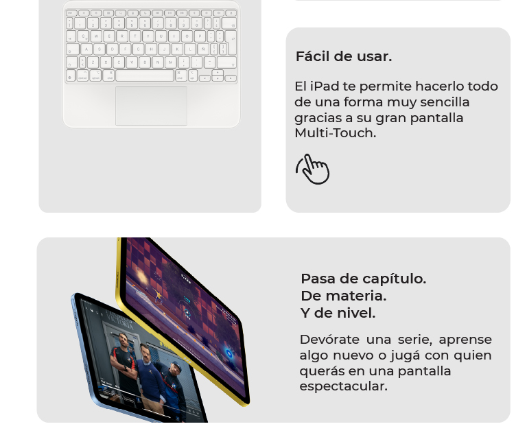 Fácil de usar con su gran pantalla Multi-Touch