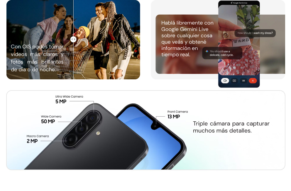 Triple cámara para capturar muchos más detalles