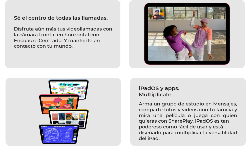 Sé el centro de todas las llamadas con la cámara frontal en horizontal