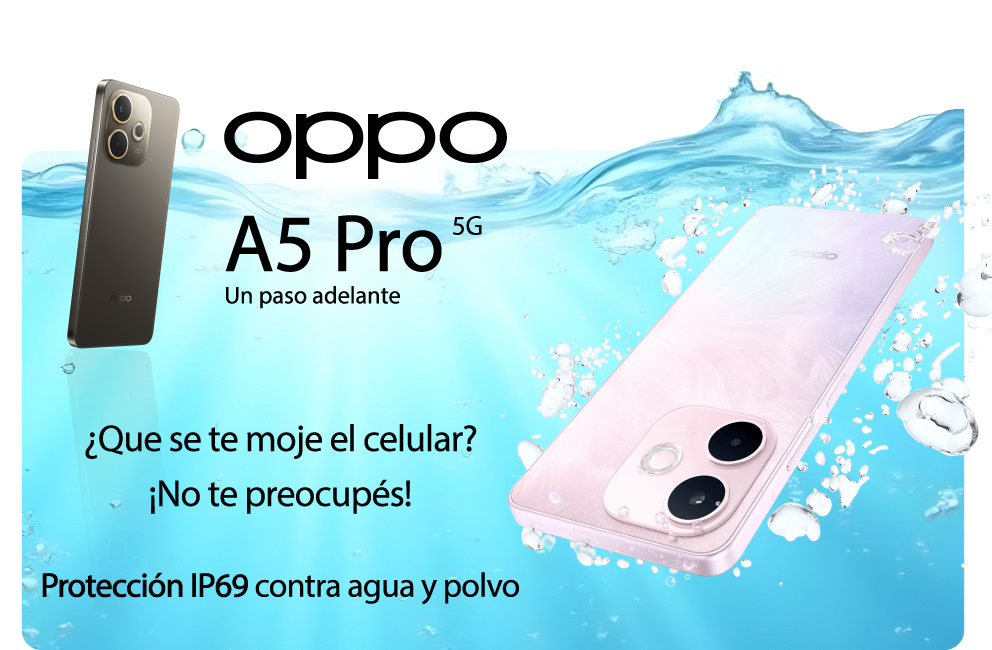 OPPO A5 Pro 5G, Protección IP69 contra agua y polvo