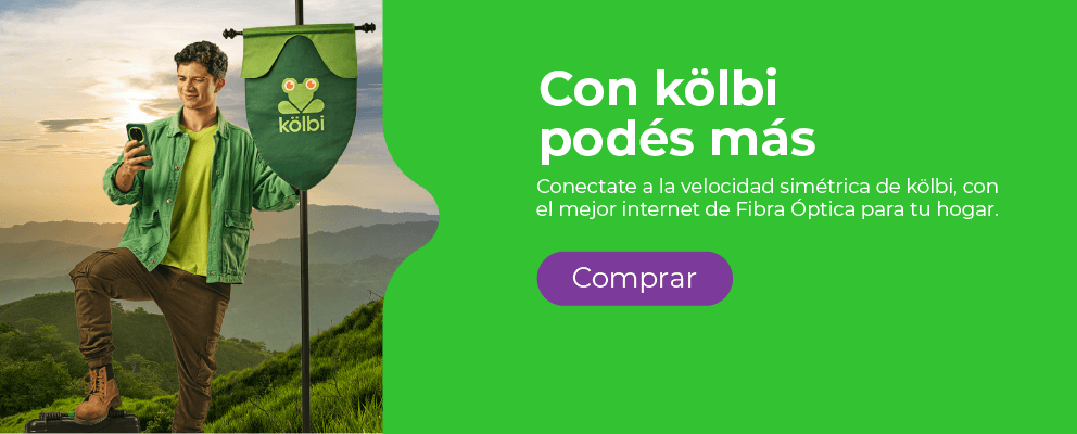Con kölbi podés más, conectate a la velocidad simétrica con Internet de Fibra Óptica