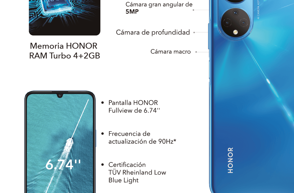 Memoria RAM Turbo 4+2GB y cámara gran angular de 5MP