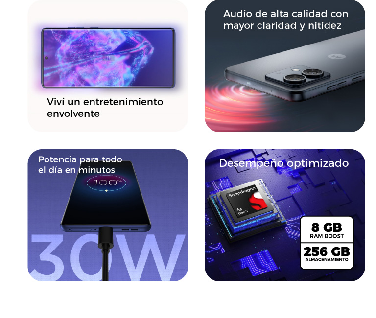 Entretenimiento envolvente, audio de alta calidad y potencia para todo el día