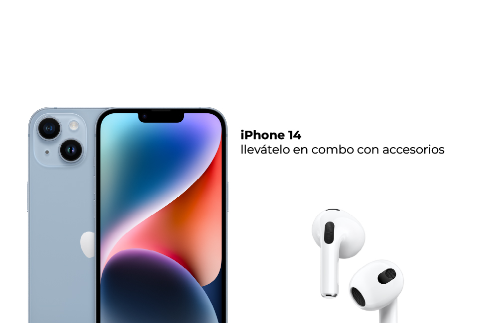 iPhone 14 llevátelo en combo con accesorios