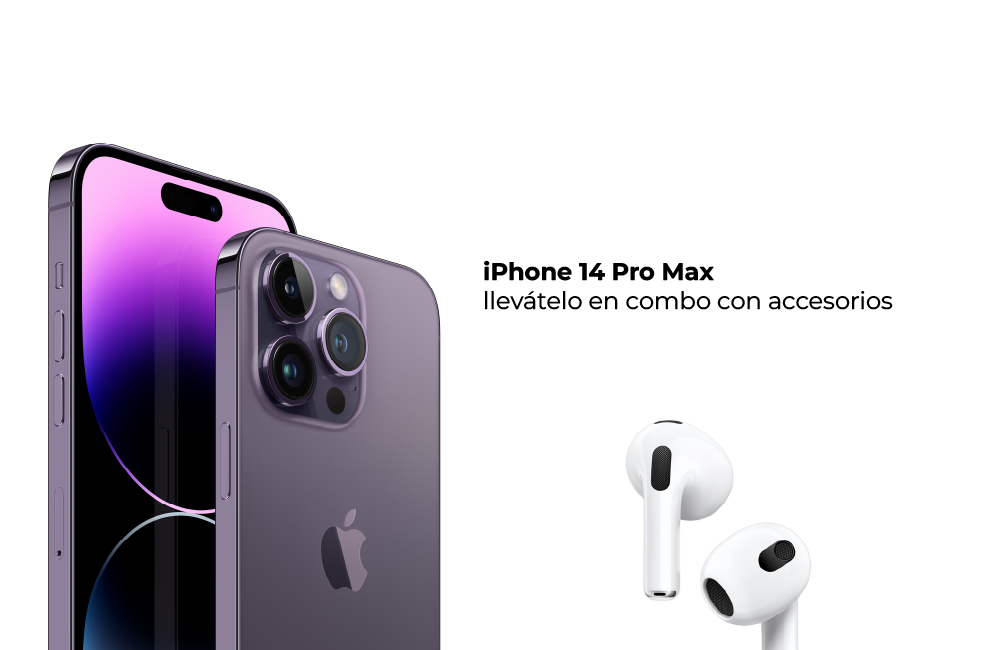iPhone 14 Pro Max llevátelo en combo con accesorios