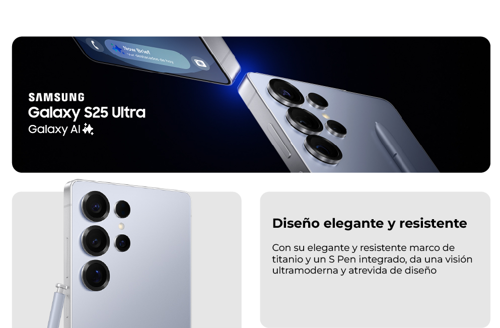 Samsung Galaxy S25 ultra, diseño elegante y resistente