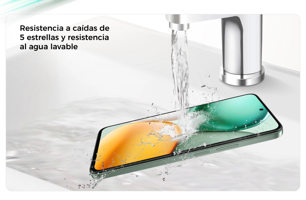 HONOR X7c Resistencia a caídas de 5 estrellas y resistencia al agua lavable
