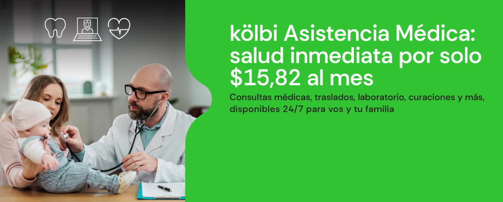 kölbi Asistencia Médica: salud inmediata por solo $15,82 al mes