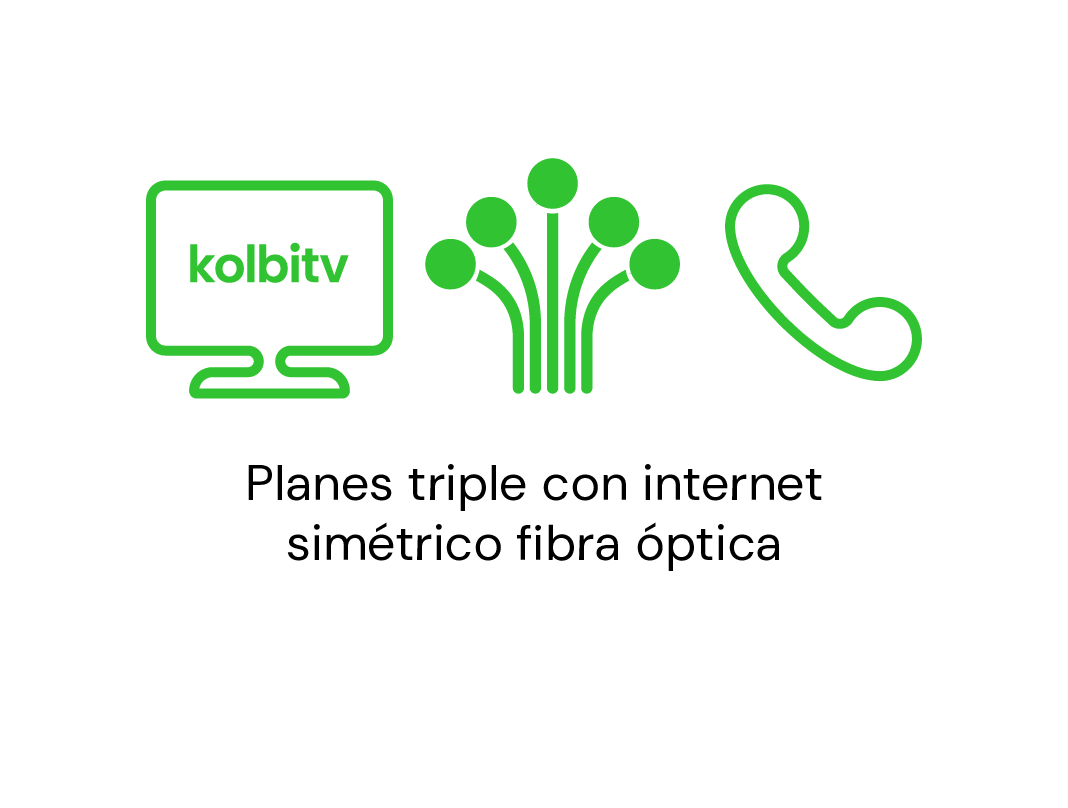 planes triple con fibra óptica: TV, Internet y telefonía fija