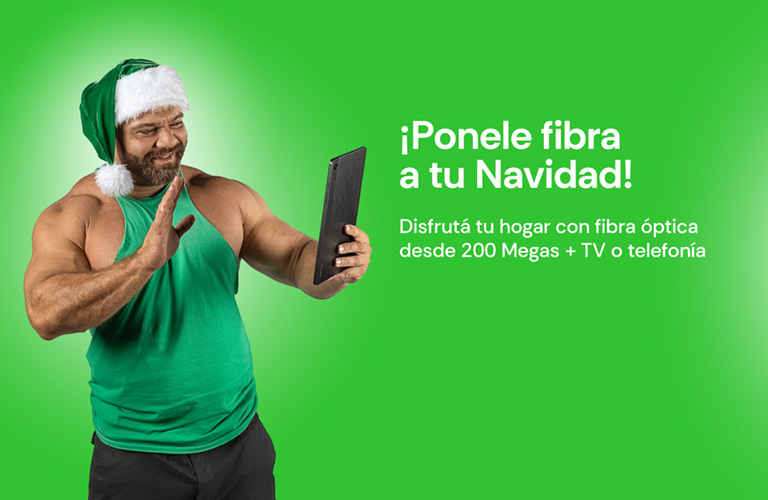 ¡Ponele fibra a tu Navidad! con fibra óptica desde 200 Megas + TV o telefonía