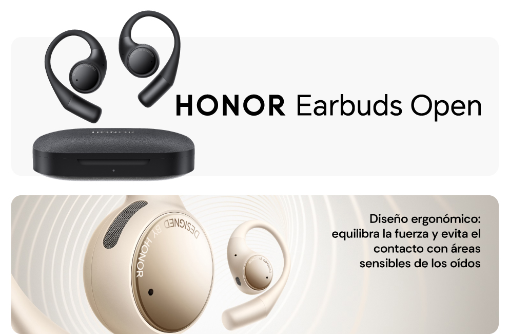 HONOR Earbuds Open diseño ergonómico