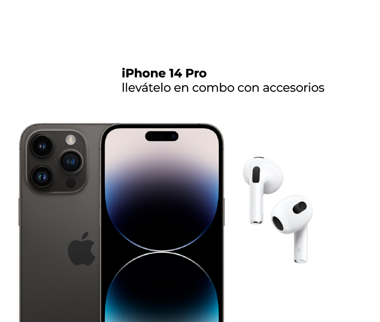 iPhone 14 Pro llevátelo en combo con accesorios