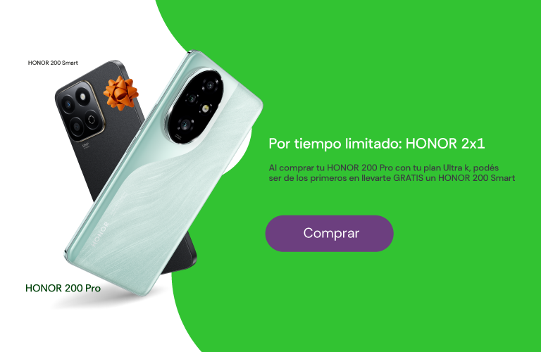 Por tiempo limitado: Honor 2x1
