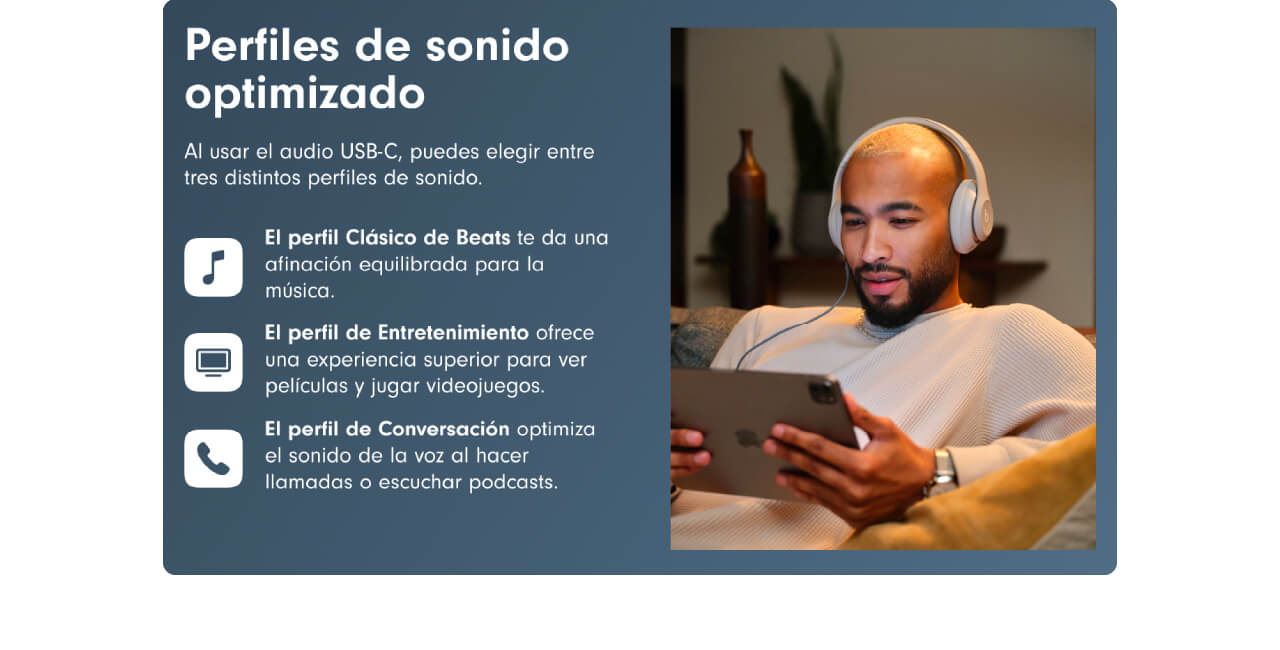 Beats Studio Pro, perfiles de sonido optimizado